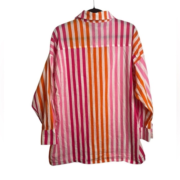 Beach Riot Oversized Cotton Alexa Top in Sunset Stripes Size L/XL - Picture 7 of 11